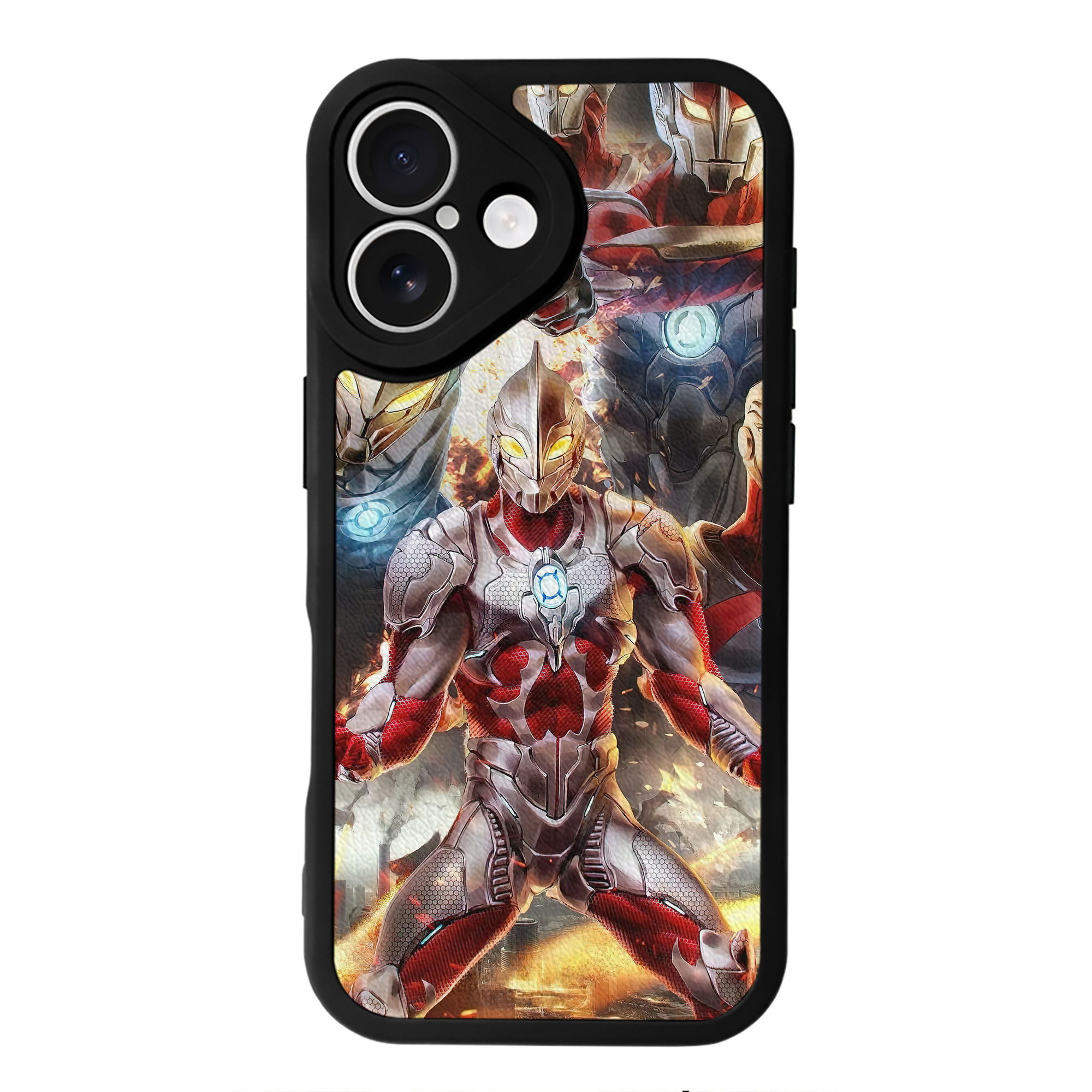（画像用） ウルトラマン Ultraman 【iPhone 16シリーズ対応】シリコンスマホケース（レザー調） 材質：シリコン